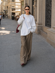 Plaid Elegant Loose Casual Pants