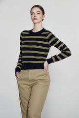Relaxed Fit Striped Knit Top