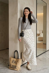 Lace Floral Plus Size High Waist Mermaid Skirt