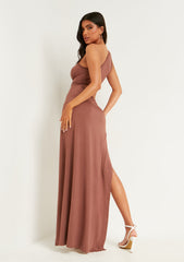 Lauren Chocolate Brown Cut Out Maxi Dress