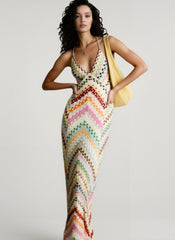 Boho Bodycon V Neck Cami Vacation Dress