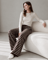 Striped Knit Thickened Casual Pants