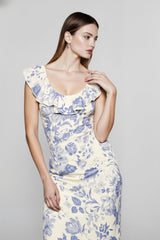 Elegant Ruffle Floral Dress