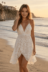 Lace Mesh Backless Boho Dress