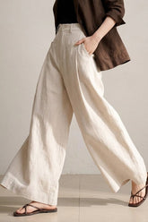 Breezy Linen Relaxed Wide Leg Pants