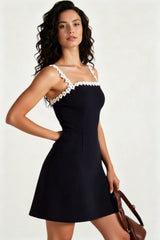 Beaded Solid Color Bodycon Cocktail Dress