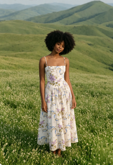 Elegant Gentle Floral Cami Fairy Maxi Dress