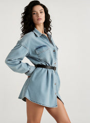 Vintage Distressed Denim Blouse