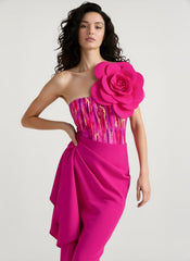 Off Shoulder Print Sarong Two Piece Set