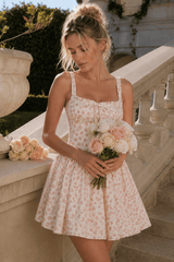 Floral Cami Ballet Puff Mini Dress