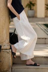 Breezy Linen Relaxed Wide Leg Pants