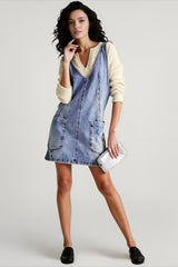 Mini Suspender Denim Dress