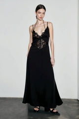 Chic Lace Backless Slip Dress