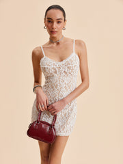 Romantic Lace Embroidered Cami Dress