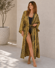 Tie Dye V-Neck Beach Cover Up