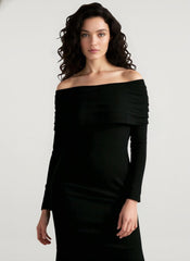 Off Shoulder Ruched Bodycon Formal Dress