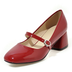 Abby Women's Mid Heel With Buckle Shoes