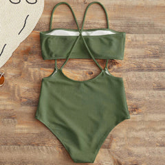 RIbbed Two Pieces Swimsuit