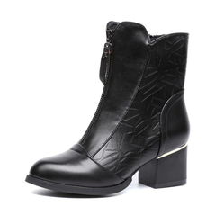 Lander Women's Square Heel Ankle Black Boots