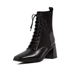 Loana Women's Leather Black Boots