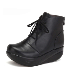 Palenque Women's Black Leather Winter Boots