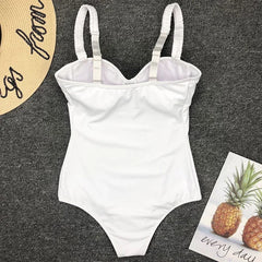 Sexy Underwired Bra Cup One Piece Swimsuit