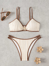 Sexy Beige Patchwork Bikini Set
