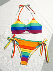 Women's Rainbow Color Bikini Set