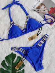 Sexy Rhinestone Bikini Set