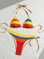 Women's Rainbow Color Bikini Set