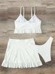 Sexy White 3 Piece Bikini