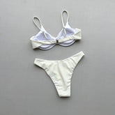 Sexy White Black Bikini Set