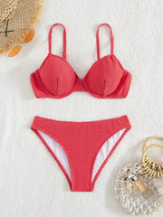 Sexy Red Underwire Bikini