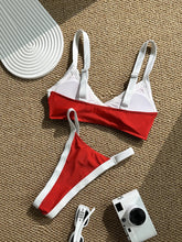 Sexy Red Contrast Bikini Set