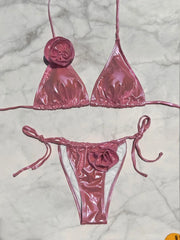 Sexy 3D Flower Micro Bikini