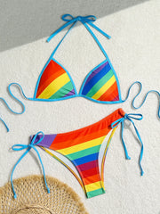 Women's Rainbow Color Bikini Set
