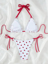 Halter Strawberry Designer Bikini