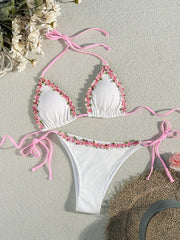 Sexy 3D Floral Bikini Set