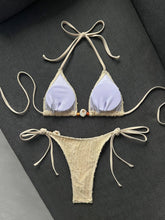 Sexy Beige Shell Push Up Bra Bikini Set