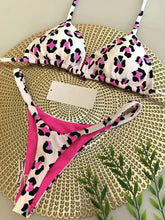 Printed Halter Wrinkled Bikini