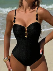 S - XL Glitter Sparkling One Piece Swimsuit
