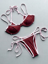 Sexy Red Patchwork Micro Bikini