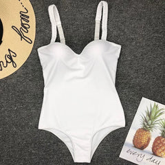 Sexy Underwired Bra Cup One Piece Swimsuit