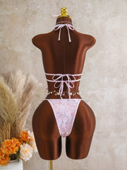 Sexy Sequin Pink Bikini