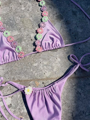 Sexy 3D Flower Bikini Set
