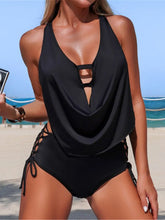 S - XL Padded Bather Bathing Suit Swim V Neck Tankini Female Swimsuit