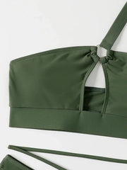 Sexy Hollow Out One Shoulder Bikini