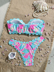 Sexy Ruffles Bandeau Bikini