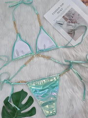 Sexy Pink Brozing Bikini Set