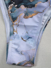 Marble Printed Micro String Bikini